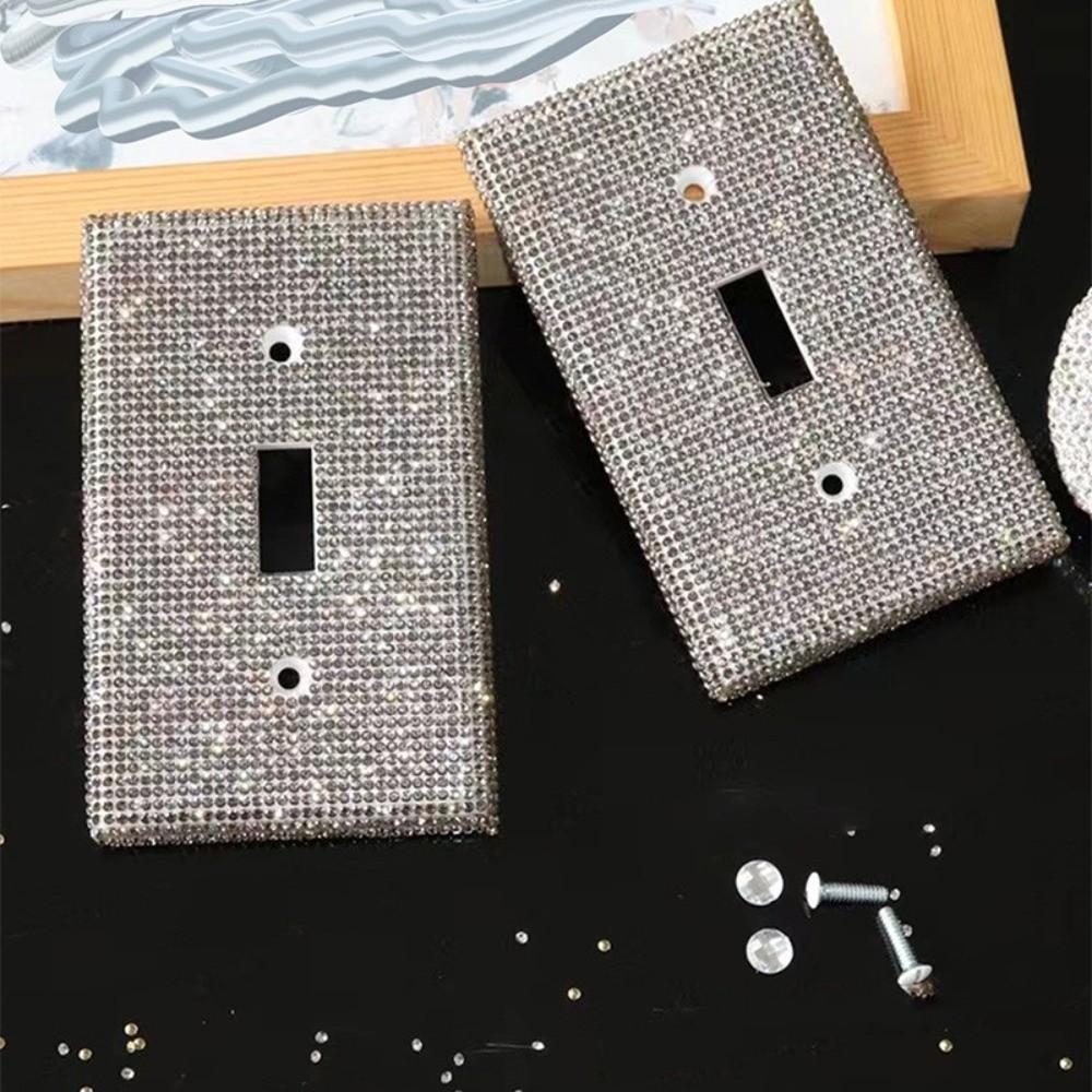 Блестящая декоративная накладка для выключателя, пылезащитная настенная панель, модная накладка на розетку, гостиная