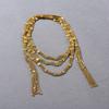 Brass Necklace with 18K Gold Plating and Tassel Detail Versatile Design for Multiple Wear Styles Women's Jewelry