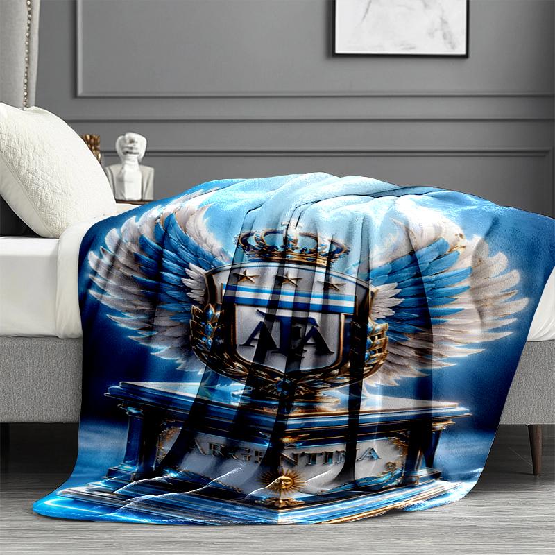 Manchester City FC Print Blanket - Soft & Comfortable, for Bedroom, Travel, Sofa, Home Decoration - Birthday Christmas Gift for Friend