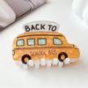 1pc Cartoon Small Cute Acrylic  Back-to-school Season School Bus, Pencil, Apple and Calculator Style Hairpin, Small Hair Claw