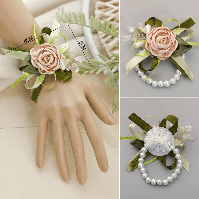 Свадебные торжества подружки невесты, свадебная вечеринка, эластичные аксессуары для фотографий с жемчугом, принадлежности