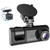 Dash Camera For Cars 3 Camera Recording Super Night Vision Dash Cam Front And Rear With 32G SD Card 1080P Car Dashboard Camera With G-Sensor Parking
