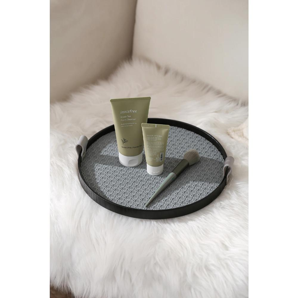 Nordic Round Jewelry Tray Woven Leather Storage Tray Living Room Kitchen Desktop Cosmetic Sundries Plate Home Decoration