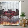 Batman Arkham City Snowy Night Waterproof Shower Curtain, Superhero Bathroom Decor for Fans