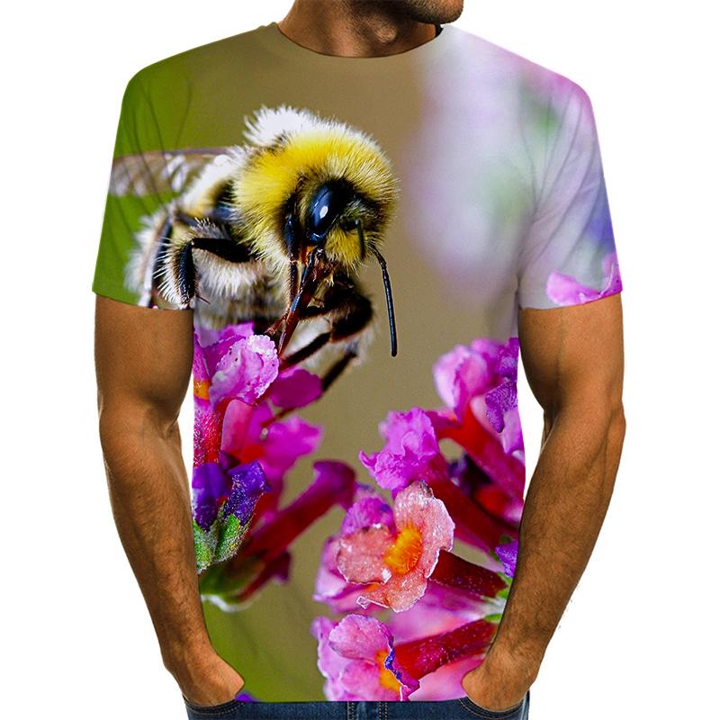 Футболки с пчелами для мужчин, топ с рисунком в виде сот, мужской топ, летняя футболка с медовой пчелой, маленькая пчелка с коротким рукавом, 3D