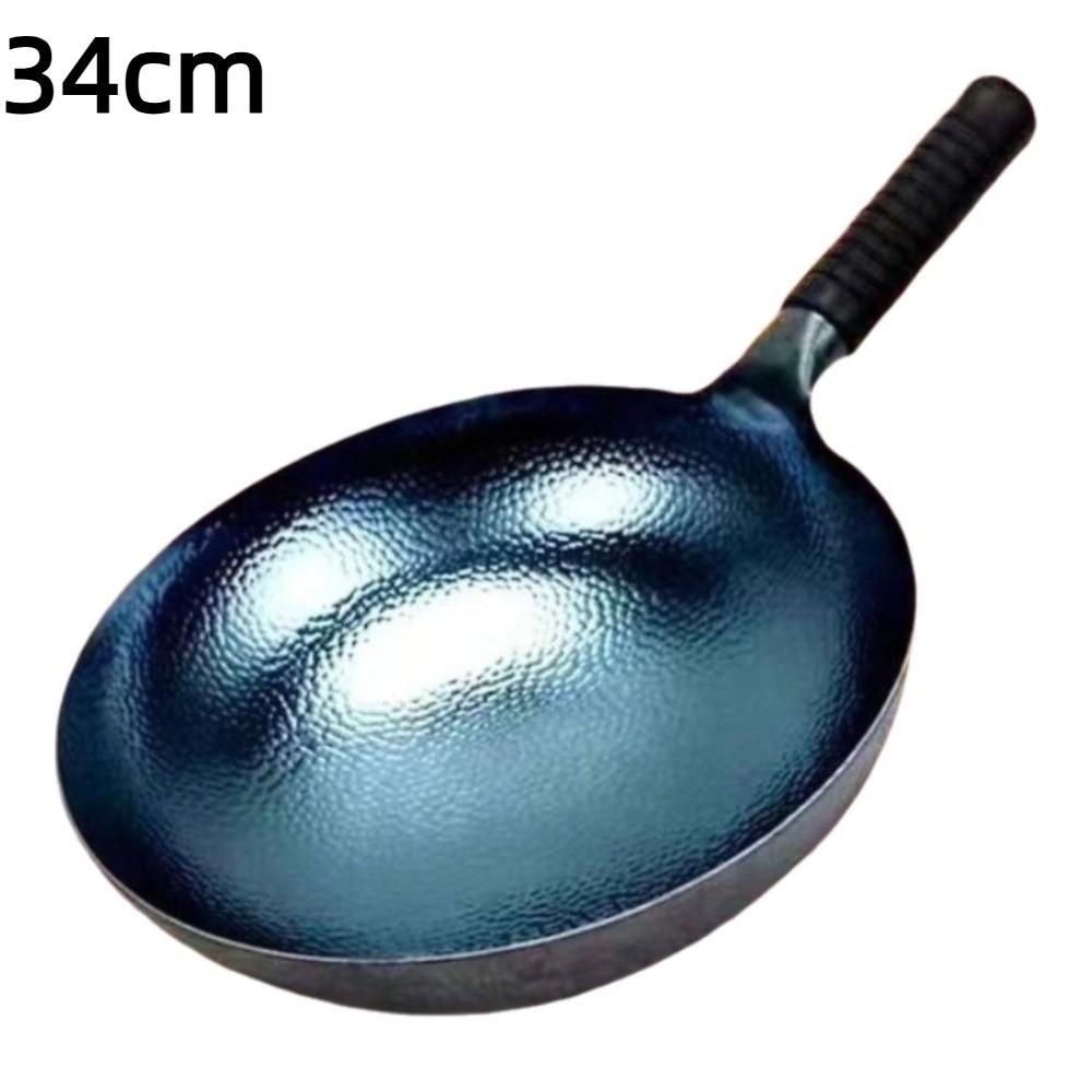 32/34/36cm Cast Iron Wok Non Stick Kitchen Tools Durable Cookware Cooking Pot  Gas Induction Cooker