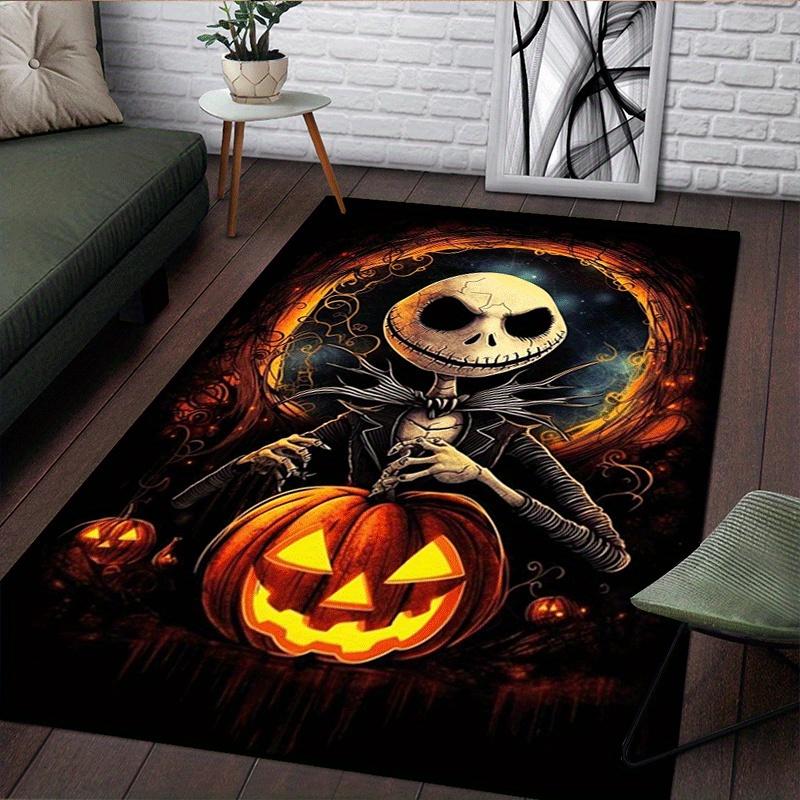 1pc The Nightmare Before Christmas Pattern Area Rug Soft Flannel Floor Mat for Living Room,Office,Bedroom and Carpet