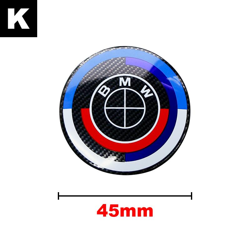 LKCW9 4.5cm Steering Wheel Emblem Sticker Steering Wheel Center Sticker For BMW E46 E90 F30 F20 F10 G20 G30 X1 X3 X5 M Interior Logo