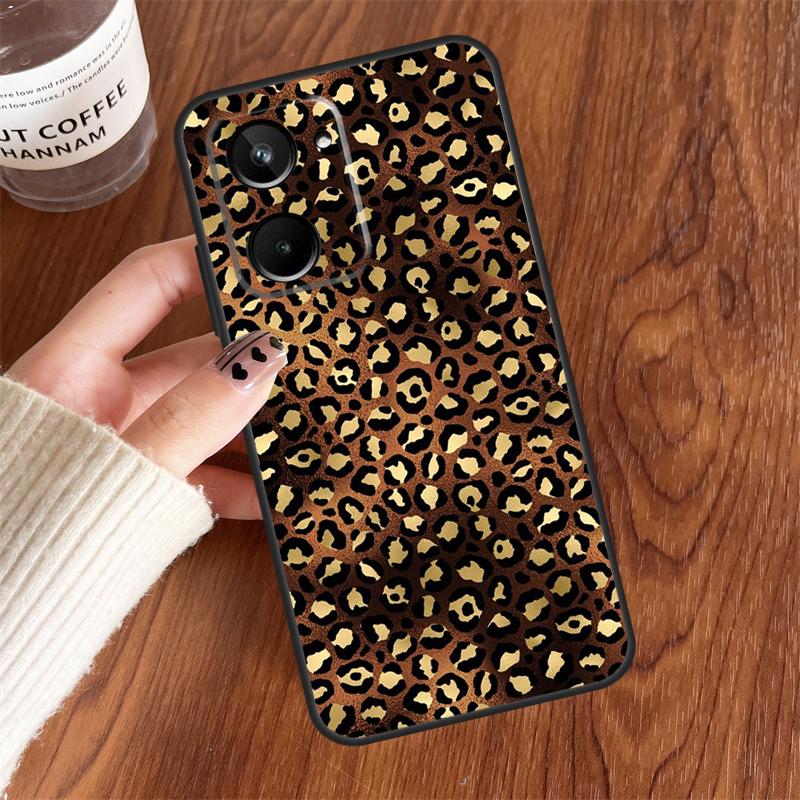 Luxury Leopard For Realme 10 11 12 13 14 15 Pro Plus C65 C71 C75 C55 C63 C61 C53 C67 C35 GT6 GT7 Pro Case