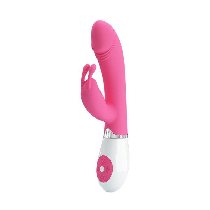 Silicone Vibrator with Clitoral Stimulation - Pretty Love Gene