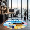 Custom Name Yakka Dee Printed Round Rug Carpet Chair Rug Area Rug Entryway Doormats,for Office Chair Living Room Bedroom Kitchen Room.