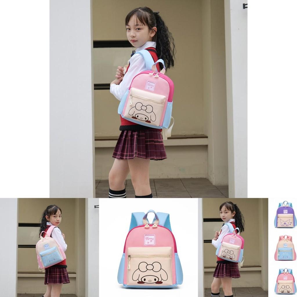 Charming Girls Back Pack Featuring Colorful Cartoon Patterns And Soft Breathable Fabric For Everyday Use
