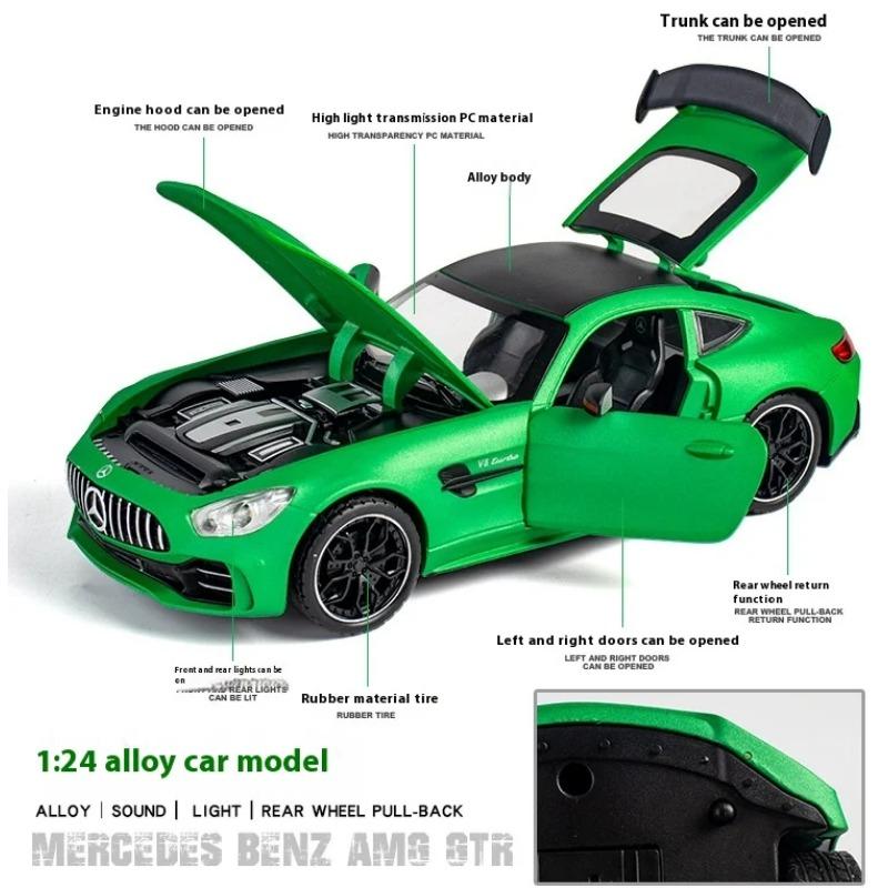 1/24 Scale Simulation Mercedes Benz GT AMG Alloy Sports Car Diecast Model Decorative Trendy Ornaments for Friend Gift Collection