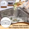 Сливная корзина для кухонной раковины, стальной треугольник, фильтр для еды и овощей, слив для яиц, кухня Y6A4