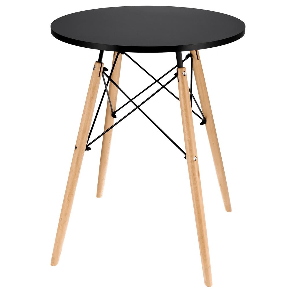 Modern Scandinavian Black Round Table For Living Room Dining Room Kitchen