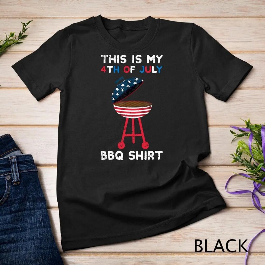 BBQ 4th of July Retro USA Grilling Red White Blue T Shirt