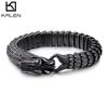 Zodiac Dragon Bracelet, Dragon Scale Pattern Domineering Men'S Bracelet Retro Stainless Steel Keel Jewelry
