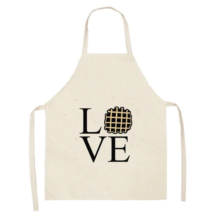 1 Piece Letter Men's and Women's Kitchen Aprons Linen Apron Home Apron Home Cooking Apron Catering Cleaning Apron Wholesale