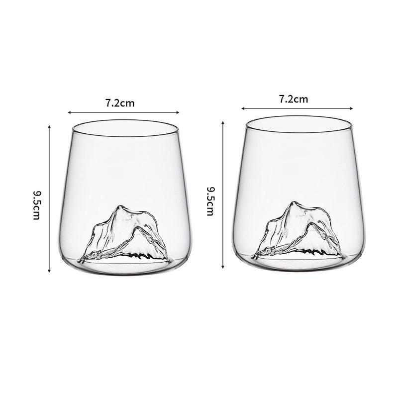 Wine Glass Creative Glass Cup Transparent Water Bottle Household Cocktail Glass Heat-resistant Tea Mug Home Coffee Mug Drinkware