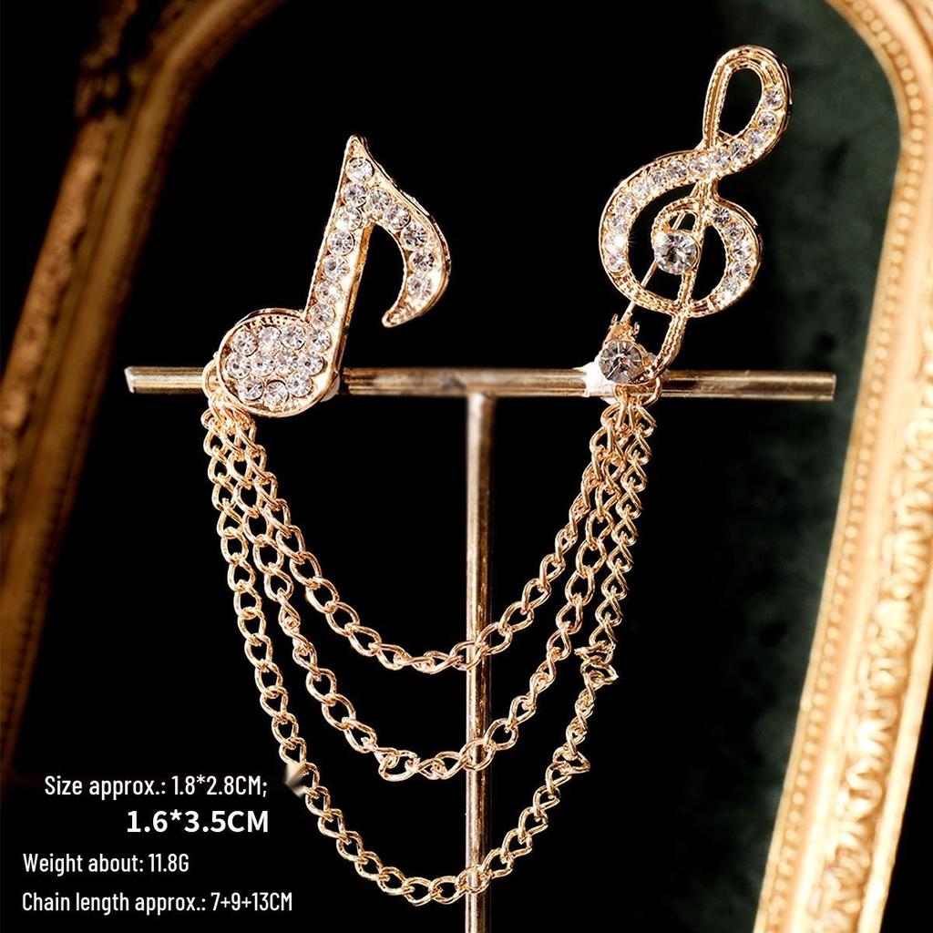 Baroque Rhinestone Pearl Corsage Necklace Brooch - Retro British Court Suit Accessory