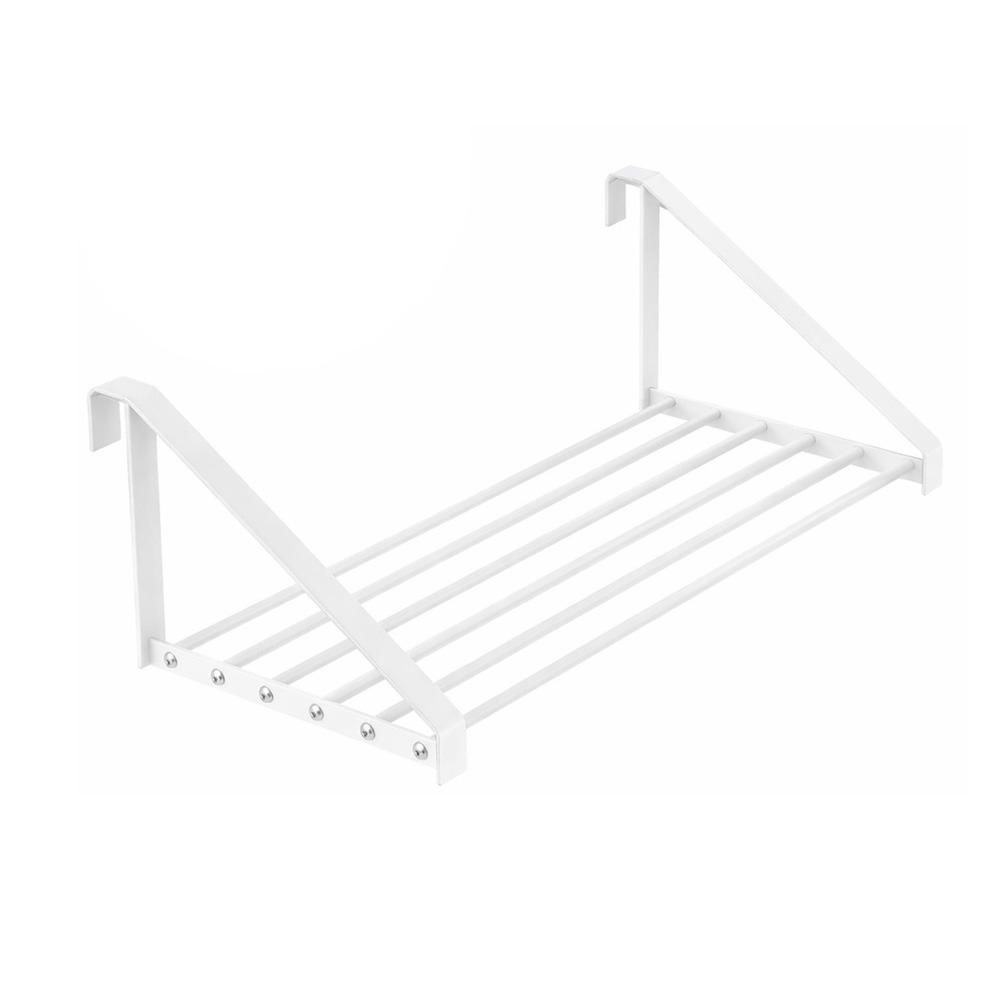 Space Saving Clothes Drying Rack Wall Mounted Hanging Clothes Rack Shoe Rack  for Balcony