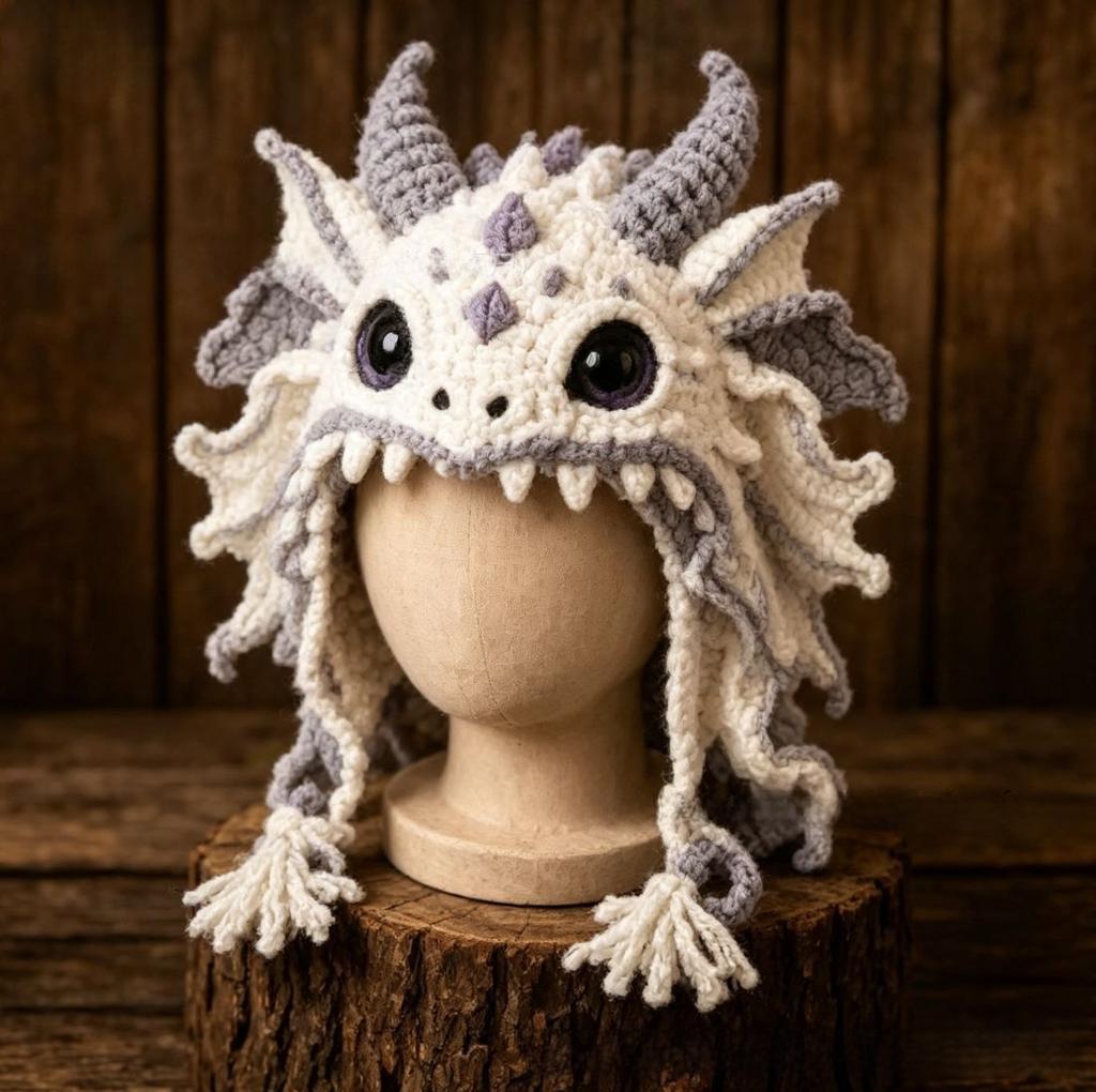 DIY Crochet Kit with Hood Hat, Handmade Knitted Animal Hat, Portable Creative Craft Gift for Beginners, 41 Styles