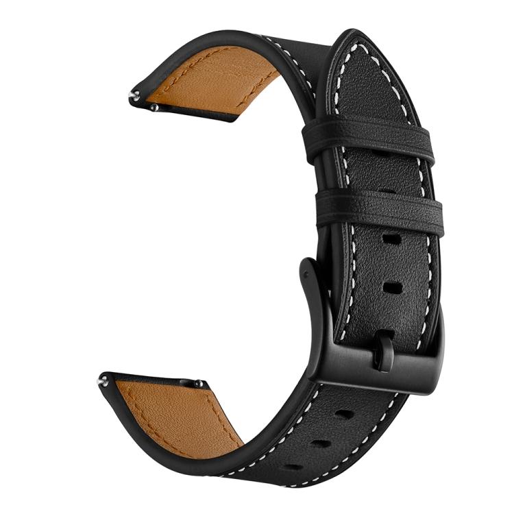 Для Huawei Watch GT3 46 мм / Watch GT Runner Ремешок для часов из кожи первого слоя с ниткой