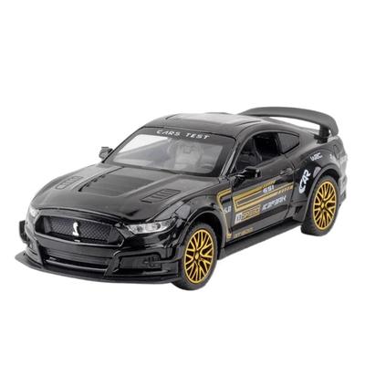 1/32 Ford Mustang GT500 Supercar Alloy Car Model Sound Pull Back Car 4 Open Doors Детские Подарки Игрушка
