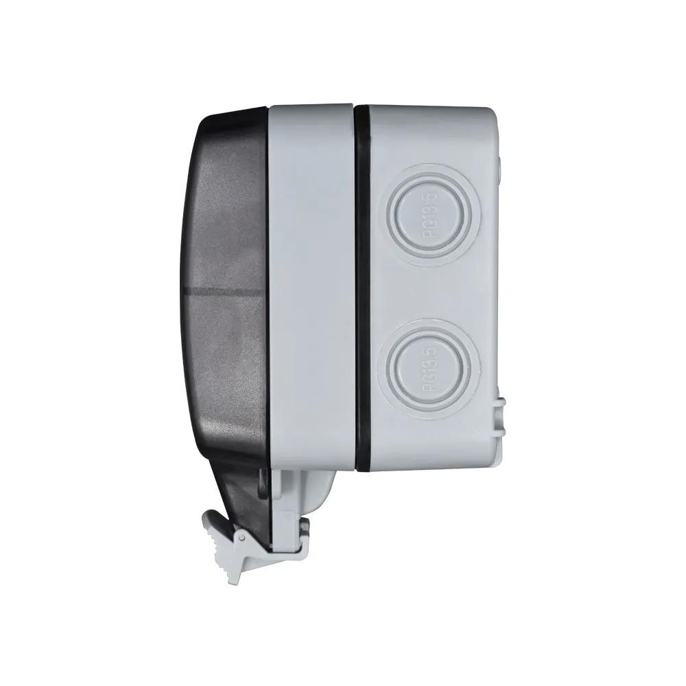 Outdoor Waterproof Socket IP66 Power Outlet with Protective Box EU plug