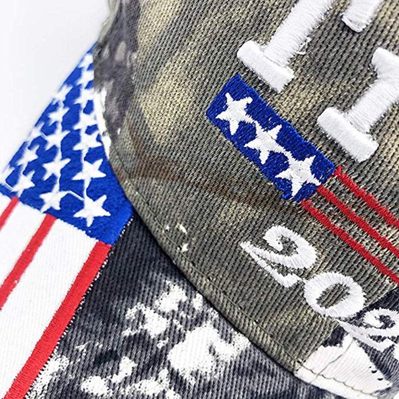 Trump Camo 2020 Hat Keep America Great Baseball Hat Embroidered American Flag