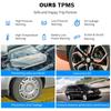Монитор давления в шинах автомобиля на солнечных батареях TPMS Беспроводная система контроля давления в шинах ЖК-дисплей Автоматический датчик давления в шинах Датчик охранной сигнализации Внутренний AN01