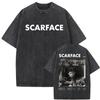 Washed Vintage Al Pacino As Movie Scarface Tony Montana The World Is Yours T Shirt Men Women Gothic Casual Rock Oversized Tshirt