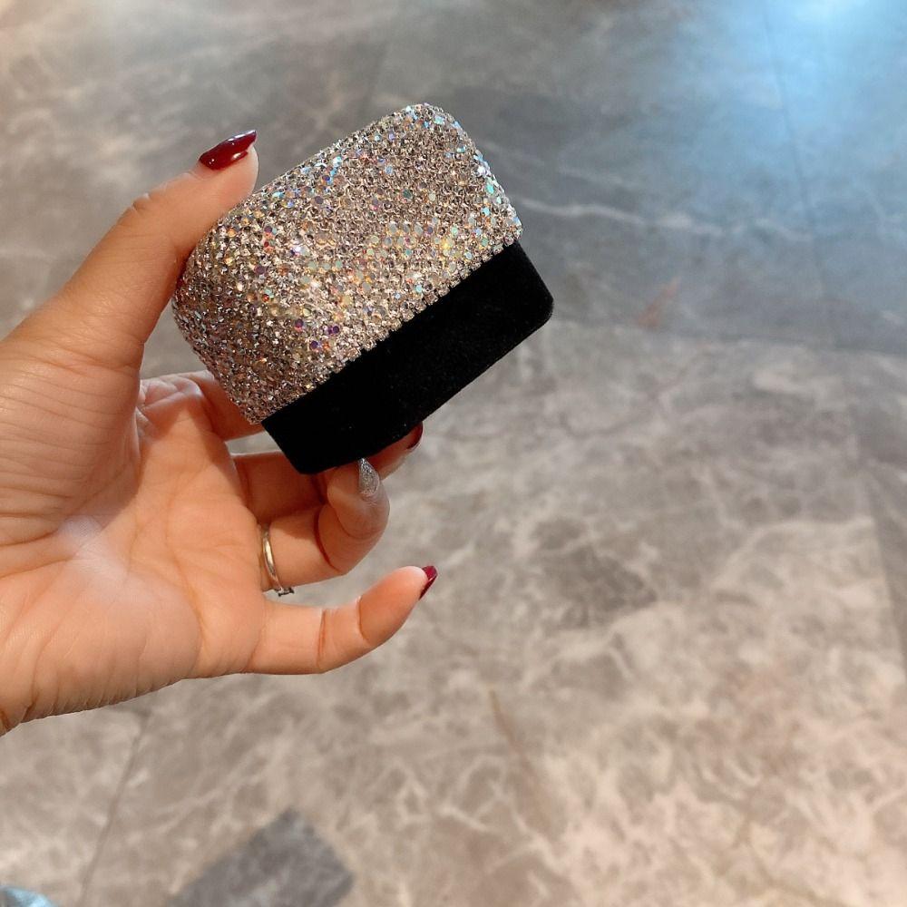 Sparkling Rhinestone Jewelry Box Creative Jewelry Display Box Portable Jewelry Organizer Necklace