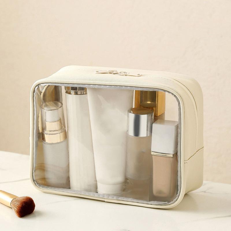 Прозрачная косметичка из ПВХ для женщин, водонепроницаемая прозрачная косметичка, косметичка, органайзер для макияжа, сумка для хранения туалетных принадлежностей для ванны