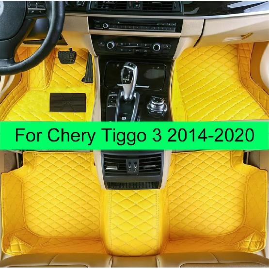 Автомобильные коврики для Chery Tiggo 3 2014 2015 2016 2017 2018    Автомобильные коврики для ног Покрытие ковриком Аксессуары для интерьера