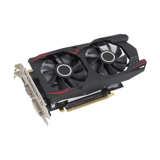 Компьютерная видеокарта с двумя вентиляторами, интерфейс PCI-E 128-бит, 4 ГБ GDDR5, универсальный маломощный GPU, игровая видеокарта