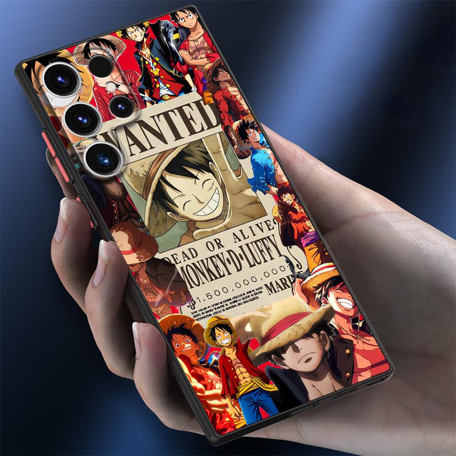 Чехол для Samsung Galaxy S23 Ultra S22 Plus S24 S21 FE S25 S9 S10 S20 Черная Кромка Оболочка Аниме One Pieces