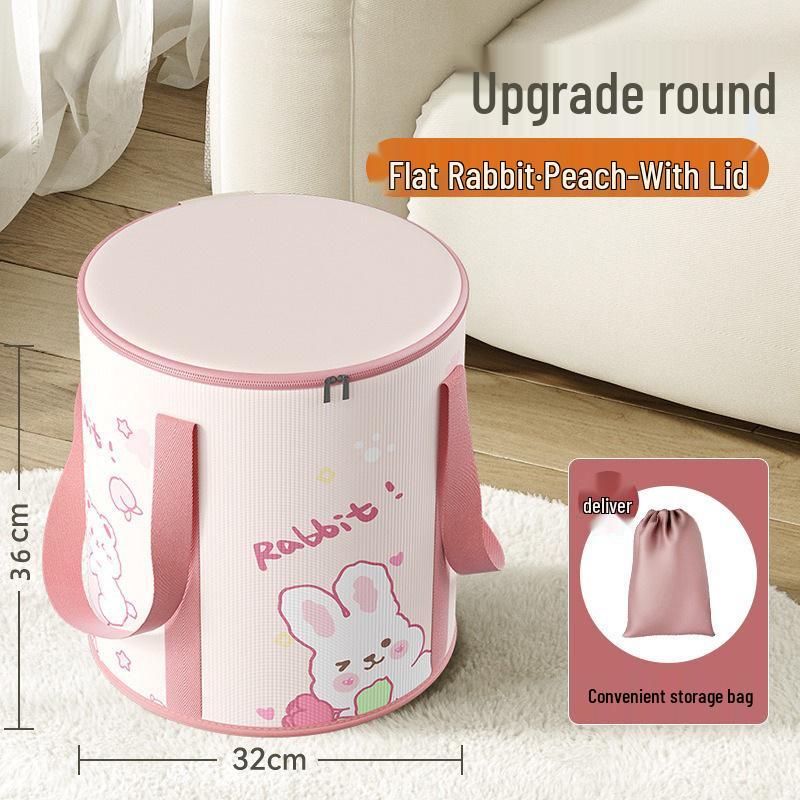 Мультяшное изолированное складное ведро для ножной ванны с крышкой - Портативное, утолщенное для глубокого замачивания