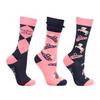 Childrens/Kids The Princess And The Pony Socks (Pack of 3)