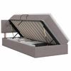 Storage Bed with Mattress Taupe 90 x 200 cm Velvet