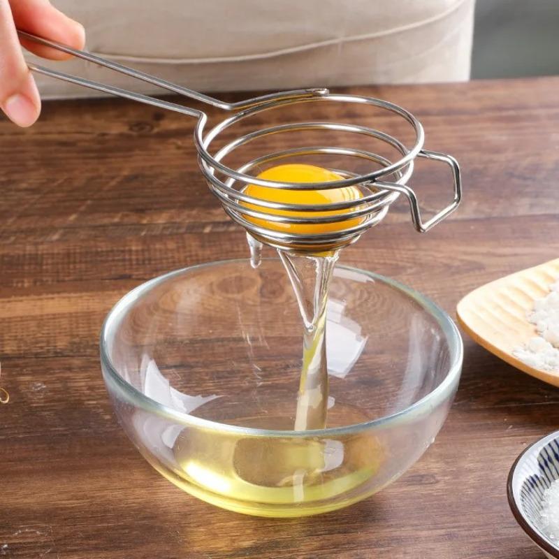 Egg Separator Long Handled Eggs Yolk Filter Stainless Steel Egg White Yolk Sifting Filter Eggs Divider Kitchen Tool Baker Tool6
