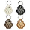 Pet Hair Storage Keychain Faux Leather Paw Shape Fillable Pendant Keychain with Keyring Pet Memorial Keychain Keepsake Gift for Dog Cat Lovers