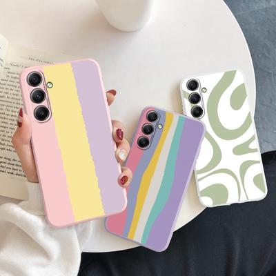Чехол с красочными художественными линиями для iPhone Samsung A55 S24 FE S25 M35 A06 Xiaomi Redmi Note 13 Pro 14C Huawei Honor, противоударный матовый чехол для телефона с защитой от царапин