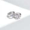Round Moissanite Ear Buckles Lab Diamond 925 Sterling Silver Engagement & Wedding Hoop Earrings for Women Fine Jewelry Gifts
