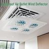 Square Central AC Air Deflector with Noise-Free Direct Airflow Control for Office