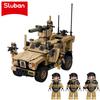 Sluban M38-B1610 M‑ATV-S Противоминный Защищенный от Засад Вездеход Военный Автомобиль Модель Конструктор Игрушка Подарок для Детей