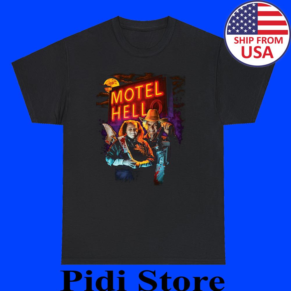 Motel Hell chainsaw movie graphic T-shirt