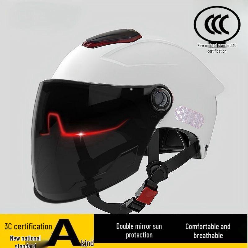 2025 Dual-Lens Unisex Motorcycle Helmet with Summer Sunscreen & All-Season Safety