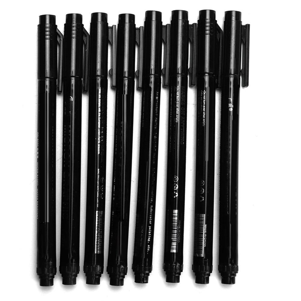 8PCS Smudge resistant performance Comic Inking Line Pens Comic and anime creation