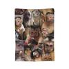 Monkey Face Funny Meme Blanket Ultra Soft  Throw Blankets for Sofa 50x60 Inch Multisize Bedding Throws